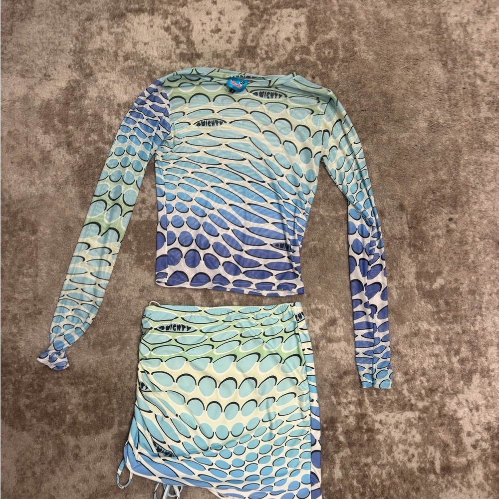 O'Mighty Blue and Green Two-Piece Set